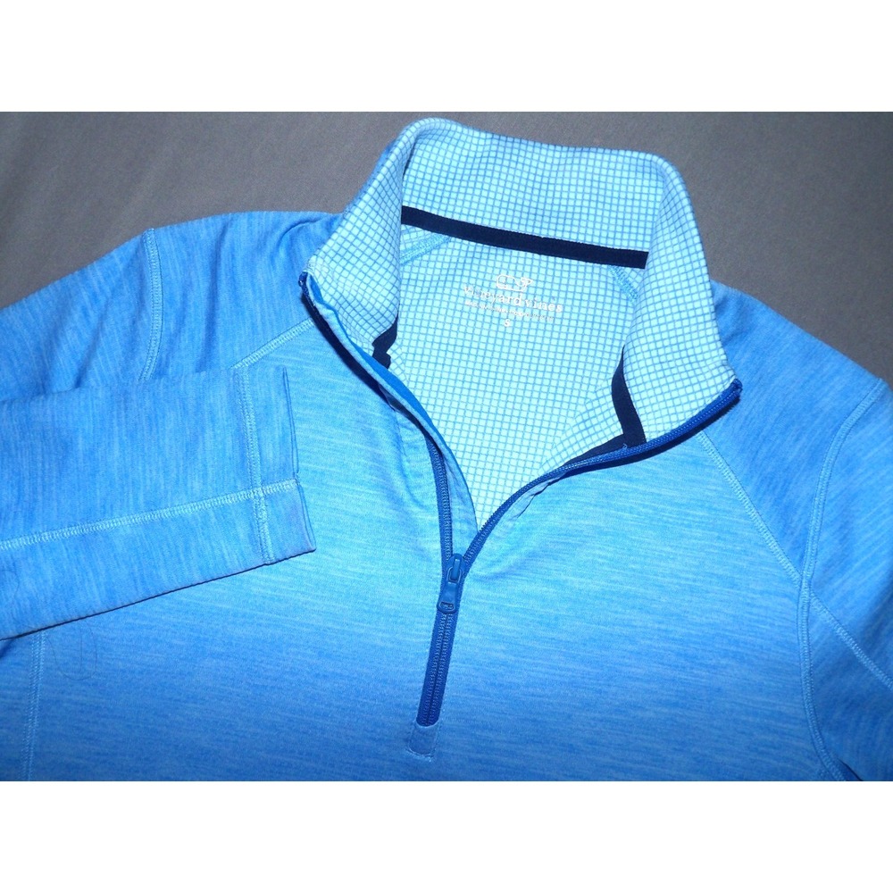 Vineyard Vines Performance Blue 1/4 Zip Lined Athletic Jacket Men's Small‎